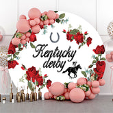 Rot Rosen Und Weiß Kreis Kentucky Derby Hintergrund